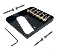 Guitarra fija de latón fuerte de 6 cuerdas con sillines ajustables para guitarras eléctricas estilo TL, color dorado, dimensión de 85,5 x 77,5 mm y espacio de cuerda de 10,7 mm para una mejor salida