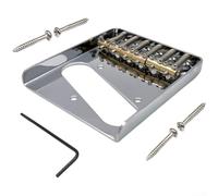 Guitarra fija de latón fuerte de 6 cuerdas con sillines ajustables para guitarras eléctricas estilo TL, color dorado, dimensión de 85,5 x 77,5 mm y espacio de cuerda de 10,7 mm para una mejor salida