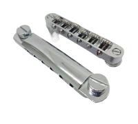 Guitarra for Tune-o-matic Roller Saddle Bridge Tailpiece Set Chrome for ABR for LP for SG Guitarras eléctricas Piezas de repuesto(Bridge Tailpiece Set)
