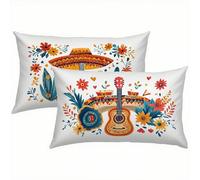 Guitarra Fundas Cojines 40x60 Terciopelo Juego de 2, Funda Cojin Naranja Súper Suaves y Cómodas, Funda de Almohada con Cremallera Oculta, Durable y Fácil Cuidado, Adecuado para Sofá, Cama S1-956