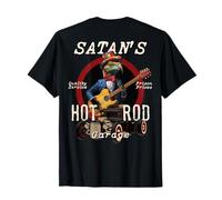 Guitarra Hot Rod Pinup Bird Rockabilly Garage Hot Rod Retro Camiseta