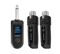 Guitarra inalámbrica Uhf Xlr Transmisor Receptor Sistema de Micrófono para Beta58 E945 Audio Mixer Pa Con 20 Canales 550mhz Banda Negro Abs Cuerpo Kit (1 bandeja 2)