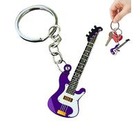 guitarra, instrumento, música acero inoxidable,Música llavero guitarra ornamento instrumento llavero para guitarristas niños niñas