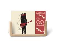 Guitarra Instrumentos de música Crazy Man 2022 Calendario de escritorio Planificador de 12 meses