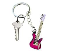 Guitarra llave de llave - Cadena de teclas | Llavero de guitarra | decoraciones de fiesta temáticas | Decoración de mochila de acero inoxidable Decoración Mandolin Keypended | Música del luto de ornam