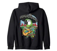 Guitarra Mexicana Parrot Sombrero Mariachi Sudadera con Capucha