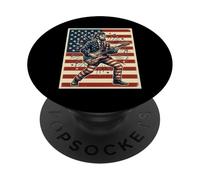 Guitarra patriótica con Bandera de Estados Unidos Lincoln Rock Star PopSockets PopGrip Adhesivo