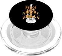 Guitarra Peace Love Rock n Roll PopSockets PopGrip para MagSafe
