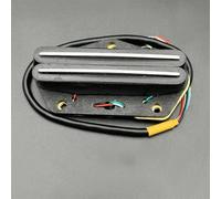 Guitarra Pickups Pastilla De Puente Estilo TL Alnico 2 Humbucker Hot Rail Salida De 4 Conductores 9K Alnico 2 Bobina Dividida Partes De Guitarra Eléctrica(Black)