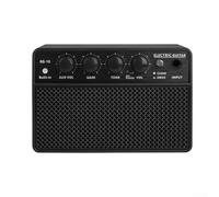Guitarra portátil para guitarra eléctrica y acústica, altavoz amplificador de guitarra alimentado por batería con alto volumen y excelente calidad de sonido, color negro