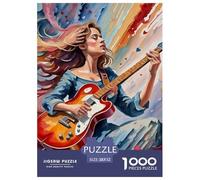Guitarra Puzzle 1000 Piezas Pasatiempo Creativo Regalo Diversión Decoración del Rompecabezas Desafiante Noches De Juegos Adultos Y Niños A Partir De 12 Años 52x38cm/1000pcs
