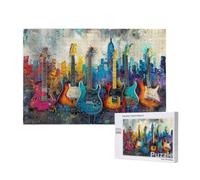 Guitarra Puzzle 3000 Piezas Adultos, 122x81cm Gran Formato Puzzle Color Patrón Diseño, Jigsaw Adultos DIY Artesanía con Embalaje de Caja de Regalo, Home Room Wall Decor, Regalo Mujer Hombre, Model1228