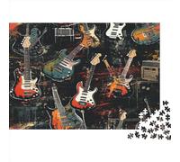Guitarra Puzzle Adulto 1000 Piezas Rompecabezas Entretenimento Juegos Desafiantes EduGatosivos Rompecabezas Imposible Adultos 1000pcs (75x50cm)
