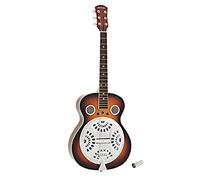 Guitarra Resonadora de Cuello Redondo, Sunburst Cuerpo de madera de Gear4music