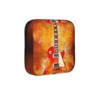 Guitarra Rock en Llamas,Bolsas para Guardar compresas sanitarias, Bolsas para la menstruación para Mujeres y Adolescentes.