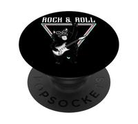 Guitarra Rock & Roll Cool Cat PopSockets PopGrip Adhesivo