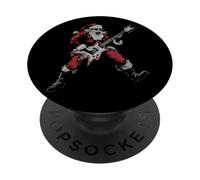 Guitarra Rock Santa Claus Tocando Guitarra Navidad Amante De PopSockets PopGrip Adhesivo