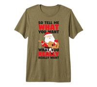 Guitarra Santa Dime Lo Que Quieres Divertido Navidad Camiseta Premium