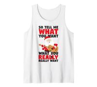 Guitarra Santa Dime Lo Que Quieres Divertido Navidad Camiseta sin Mangas