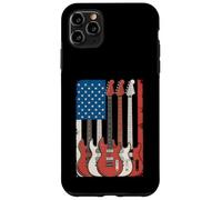 Guitarras Bandera Americana Músico Patriótico Carcasa para iPhone 11 Pro Max