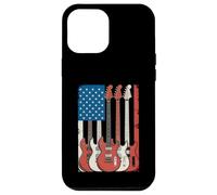 Guitarras Bandera Americana Músico Patriótico Carcasa para iPhone 12 Pro Max