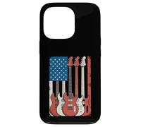 Guitarras Bandera Americana Músico Patriótico Carcasa para iPhone 13 Pro