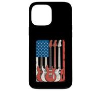 Guitarras Bandera Americana Músico Patriótico Carcasa para iPhone 13 Pro Max