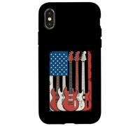 Guitarras Bandera Americana Músico Patriótico Carcasa para iPhone X/XS