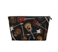 Guitarras Negras, Bolsa de Maquillaje Bolsa de cosméticos Bolsa de artículos de tocador de Viaje portátil Bolsa de artículos de tocador