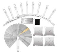 Guitarras Radio Gauge Set - Guitarra Luthier regla, muesca Radio Calibre Guitarra | Herramienta de calibre de ranura Guitarras conjunto de herramientas T Regla, Garantiza ajustes precisos de cuerdas