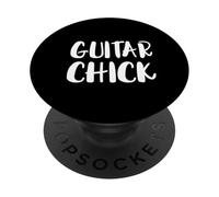 Guitarrista Chick Rock Jazz Blues Indie Música Country Músico PopSockets PopGrip Adhesivo