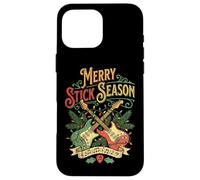 Guitarrista Christmas Funny Merry Stick Season Guitarra eléctrica Carcasa para iPhone 16 Pro MAX