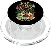 Guitarrista Christmas Funny Merry Stick Season Guitarra eléctrica PopSockets PopGrip para MagSafe