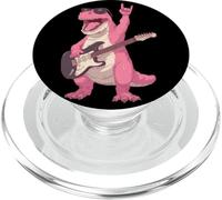 Guitarrista de Dinosaurio T-Rex Rosa frío diseño Retro PopSockets PopGrip para MagSafe