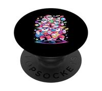 Guitarrista eléctrica de Navidad de Santa Rock Band PopSockets PopGrip Adhesivo