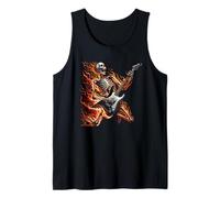 Guitarrista Esqueleto Guitarrista Músico Amante Camiseta sin Mangas