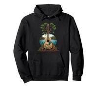Guitarrista Guitarra Acústica Árbol Por El Lago Sudadera con Capucha