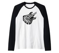 Guitarrista Guitarrista Músico Rock Music Lover Graphic Camiseta Manga Raglan
