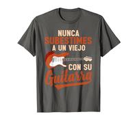 Guitarrista Nunca Subestimes A Un Viejo con Su Guitarra Camiseta, Hombre, Asfalto, 4XL