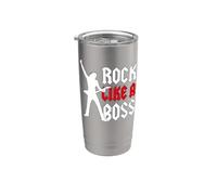Guitarrista Principal Rítmico Banda De Rock Like A Boss Vaso térmico de acero inoxidable de doble pared