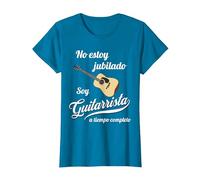 Guitarrista Regalo Divertido para un Musico Jubilado Camiseta, Mujer, Zafiro, S