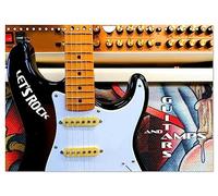 Guitars and Amps - Let's Rock (Wall Calendar 2027 DIN A4 landscape), CALVENDO 12 Month Wall Calendar: Fascinating electric guitars and bass guitars in front of amplifiers