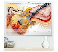Guitars Fractal Art (High Quality Premium Wall Calendar 2026 DIN A2 landscape),CALVENDO 12 Month Wall Calendar: Fascinating world of guitars, created with AI.