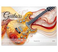Guitars Fractal Art (Wall Calendar 2026 DIN A2 landscape), CALVENDO 12 Month Wall Calendar: Fascinating world of guitars, created with AI.
