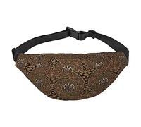 Guitars Travel Running - Bolso bandolera grande para hombre y mujer, bolsa de cintura deportiva, Hawaiana Tapa Honu Tortuga, Talla única, Mochila casual