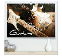 GUITARS Vintage Style (High Quality Premium Wall Calendar 2027 DIN A2 landscape),CALVENDO 12 Month Wall Calendar: Vintage photos of electric guitars and electric basses