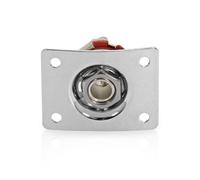 Guitarworks Loaded Square Jack Plate Chrome