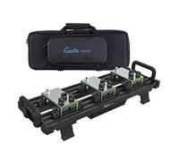 GUITTO GPB-01 - Pedalera de guitarra con diseño seguro de clip, aleación de aluminio con bolsa de transporte, no necesita adhesivo para pedales de efectos, para conciertos y ensayos, GPB-01 pequeño