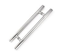 GUIXAN Herrajes para Puertas, manijas de vaivén para Puertas de Vidrio comerciales Manija corredera para Puerta de Granero Manija de Acero Inoxidable Duradera Que se Puede Usar en interio