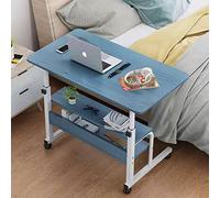 GUIXAN Mesa de Cama de Altura Ajustable con Ruedas, Mesa Auxiliar móvil para sofá Cama, Mesa Auxiliar con Espacio de Almacenamiento, Mesa para computadora portátil para sofá, Sala de Esta